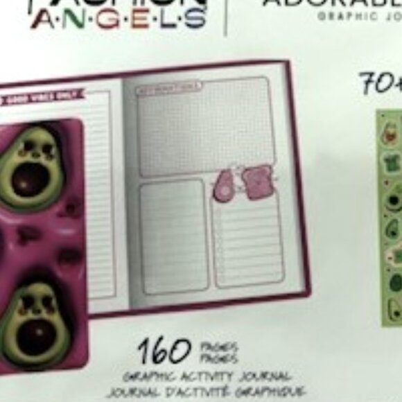 Fashion Angels "Adorable Avocados" Graphic Journal Design Set - New in Box - Picture 5 of 5